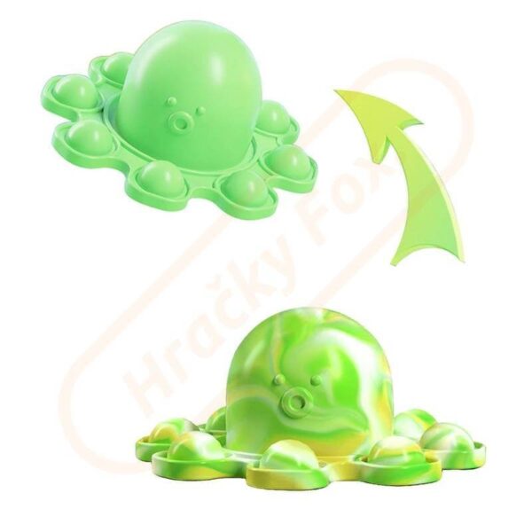 Pop it chobotnice oboustranná zelená