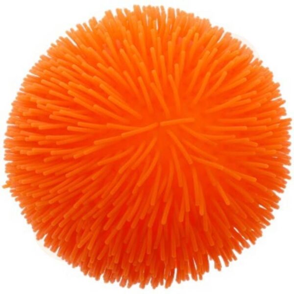 oranžový chlupatý antistresový míček