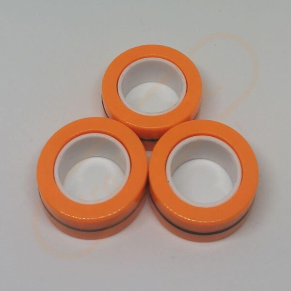set 3 magnetický antistresových kroužků v oranžové barvě