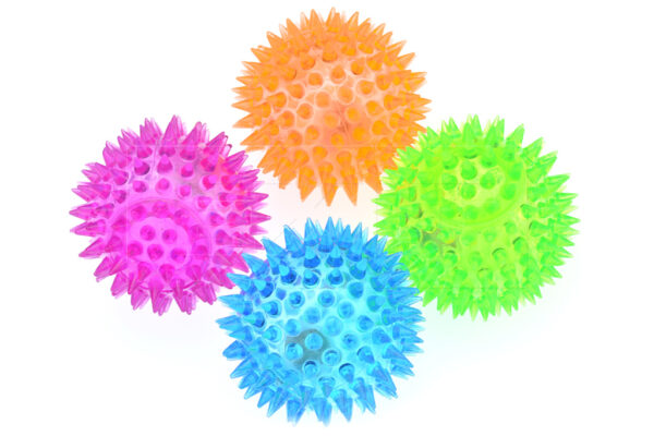 Jednobarevný gumový blikací ježek GAZELO (7cm) - Mix barev 1ks
